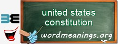 WordMeaning blackboard for united states constitution